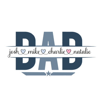 Father's Day Custom Kids Names T Shirt