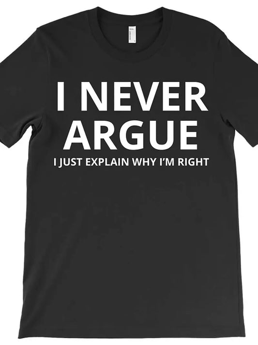 I Never Argue I Just Explain Why I am Right