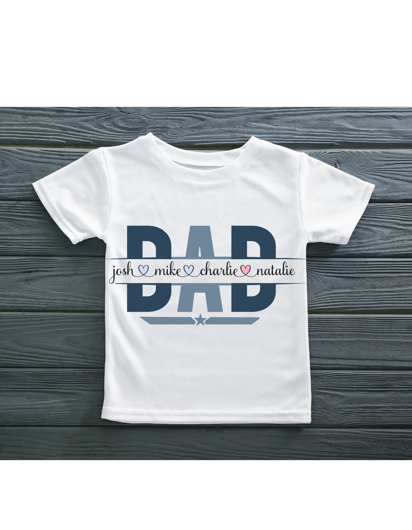 Father's Day Custom Kids Names T Shirt