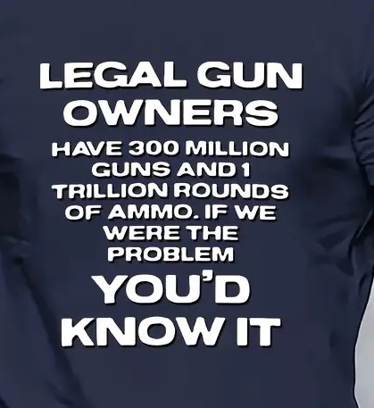 Legal Gun Owners Have 300 Million Guns and 1 Trillion Rounds of Ammo, If We Were the Problem,...